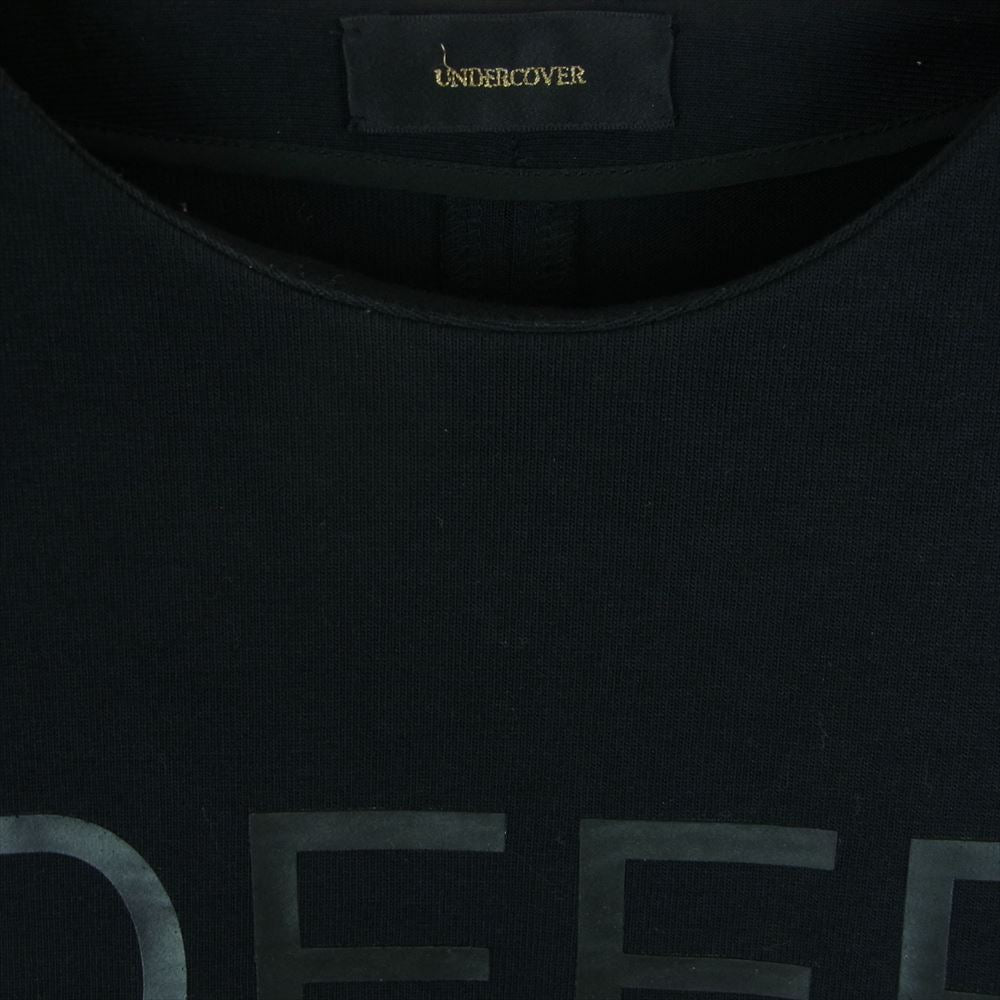 UNDERCOVER アンダーカバー M1708-3 DEEP SCAR DREAM FAINT スウェット切替 ビッグファスナー 半袖 ワンピース ブラック系 2【中古】