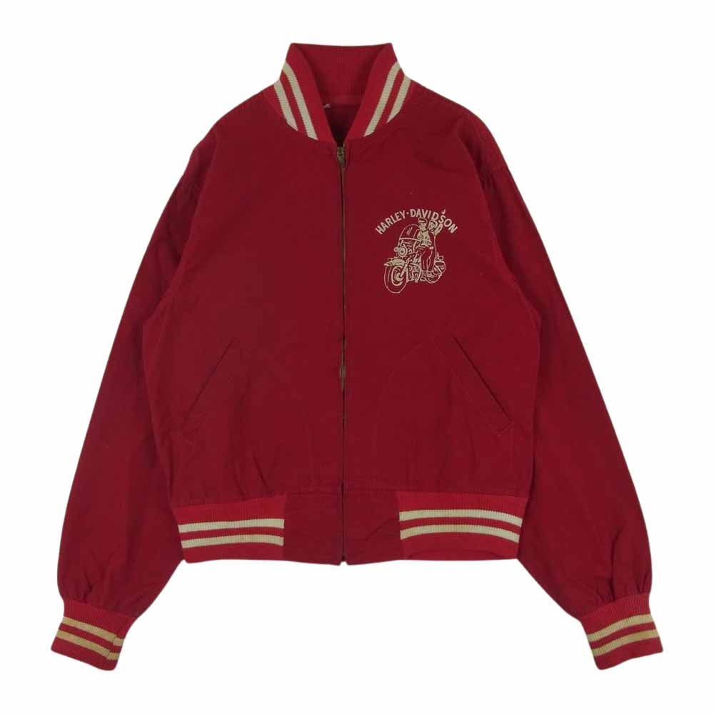 Champion チャンピオン ヴィンテージ 50s ランナーズタグ HARLEY DAVID SON ハーレイダヴィットソン ジャケット レッド系 S【中古】