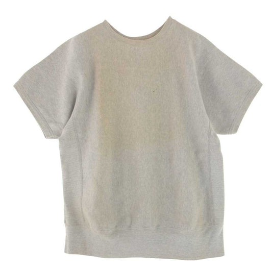 Champion チャンピオン ヴィンテージ 70s 単色タグ 初期 リバースウィーブ 半袖 クルー スウェット グレー系 L【中古】