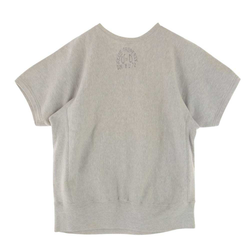 Champion チャンピオン ヴィンテージ 70s 単色タグ 初期 リバースウィーブ 半袖 クルー スウェット グレー系 L【中古】