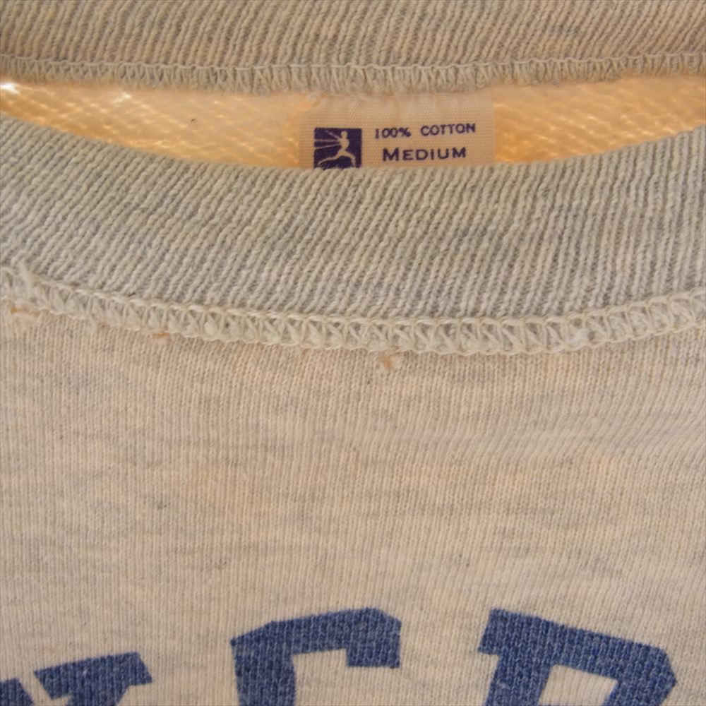 Champion チャンピオン ヴィンテージ 60s 大文字ランタグ OAKCREST WRESTLING 染み込みプリント クルー スウェット グレー系 M【中古】