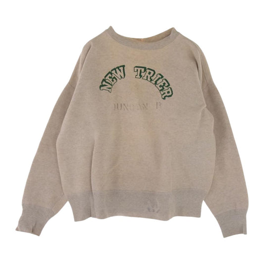 Champion チャンピオン ヴィンテージ 60s 大文字ランタグ 後期 NEW TRIER フロッキープリント スウェット グレー系 L【中古】