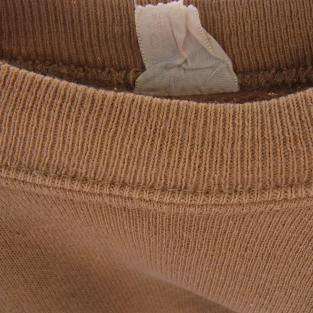 Champion チャンピオン ヴィンテージ 60s 大文字ランタグ 後期 MOHAWK VALLEY プリント ラグラン スウェット ブラウン系 L【中古】