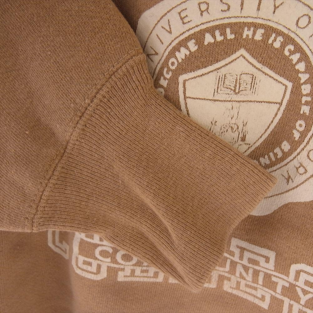 Champion チャンピオン ヴィンテージ 60s 大文字ランタグ 後期 MOHAWK VALLEY プリント ラグラン スウェット ブラウン系 L【中古】