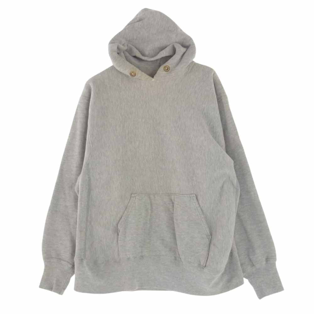 Champion チャンピオン ヴィンテージ 70s 80s 単色タグ 後期 移行期 レーヨン混 リバースウィーブ プルオ－バー パーカー グレー系 L【中古】
