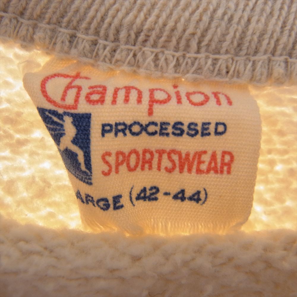Champion チャンピオン ヴィンテージ 50s 60s 小文字ランタグ HARVARD 染込み カレッジロゴ クルー スウェット グレー系【中古】