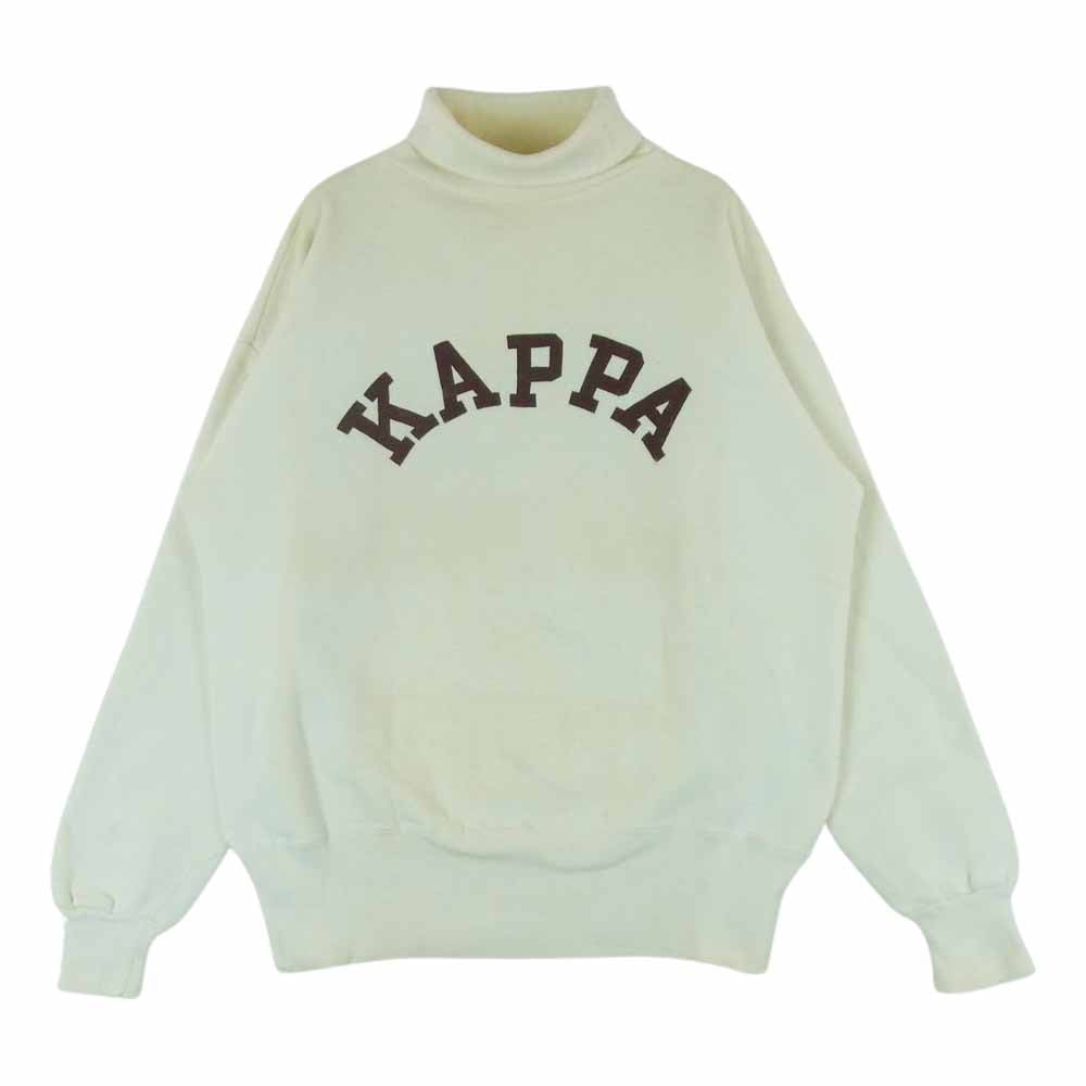 Champion チャンピオン ヴィンテージ 50s 60s 小文字ランタグ KAPPA プリント タートルネック スウェット オフホワイト系 L【中古】