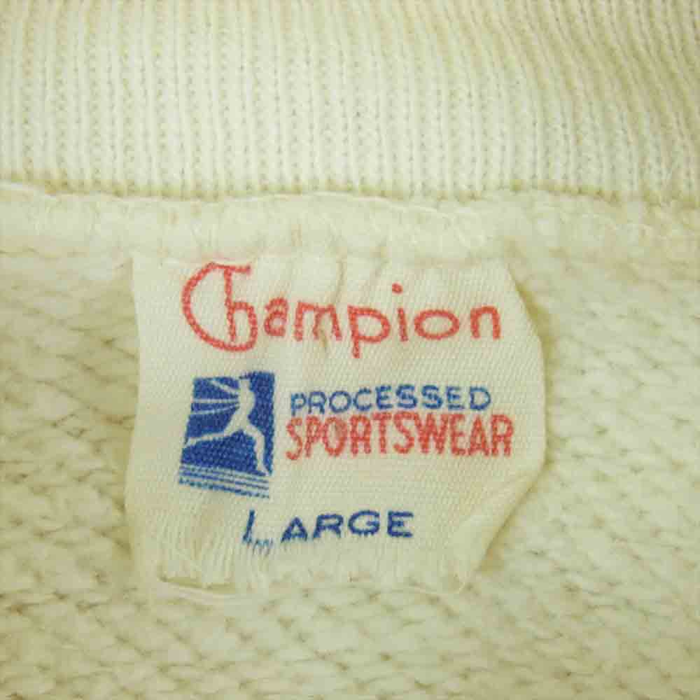 Champion チャンピオン ヴィンテージ 50s 60s 小文字ランタグ KAPPA プリント タートルネック スウェット オフホワイト系 L【中古】