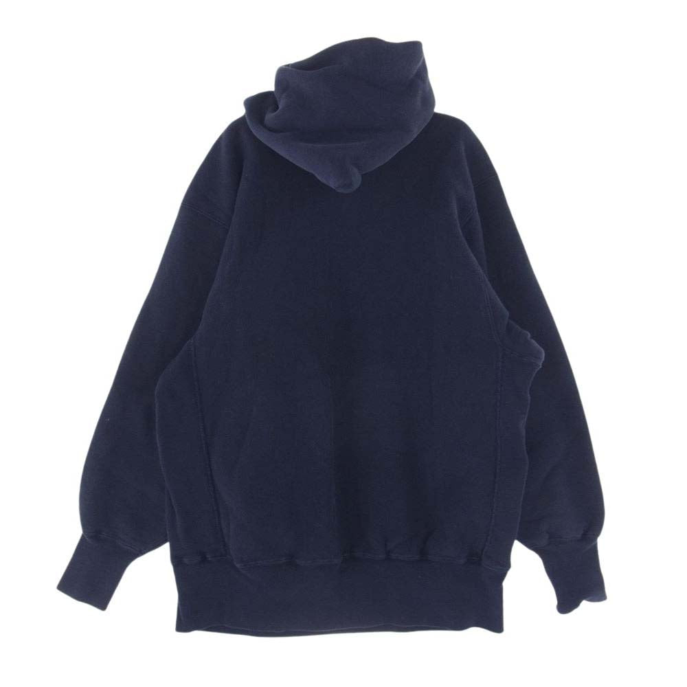 Champion チャンピオン ヴィンテージ 70s 単色タグ  後期型 STAFF リバースウィーブ プルオ－バー パーカー ネイビー系 L【中古】
