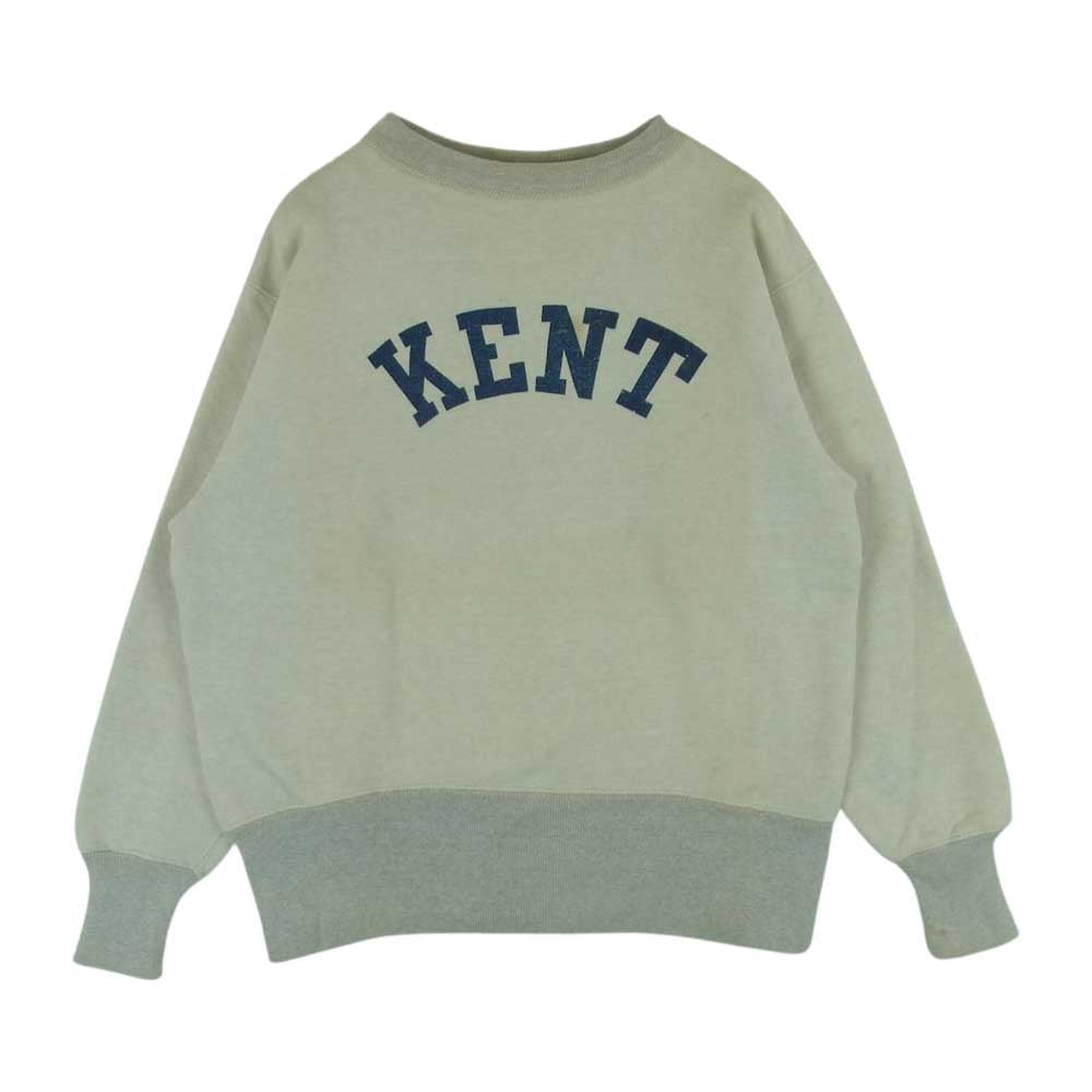 Champion チャンピオン ヴィンテージ 60s 大文字ランタグ 後期 KENT プリント 長リブ スウェット オフホワイト系 ライトグレー系 S【中古】