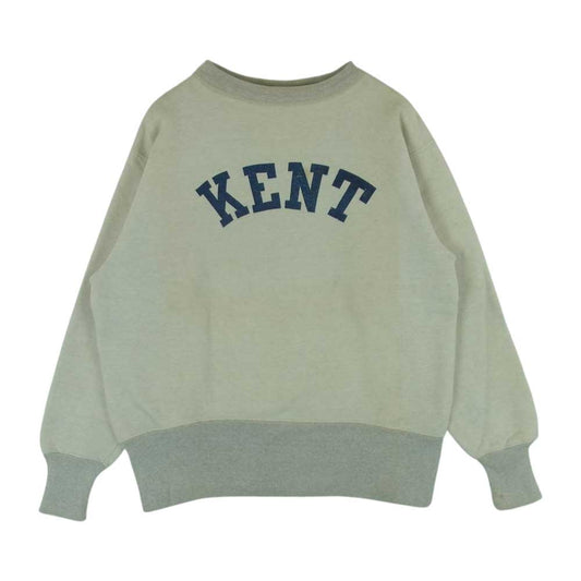 Champion チャンピオン ヴィンテージ 60s 大文字ランタグ 後期 KENT プリント 長リブ スウェット オフホワイト系 ライトグレー系 S【中古】