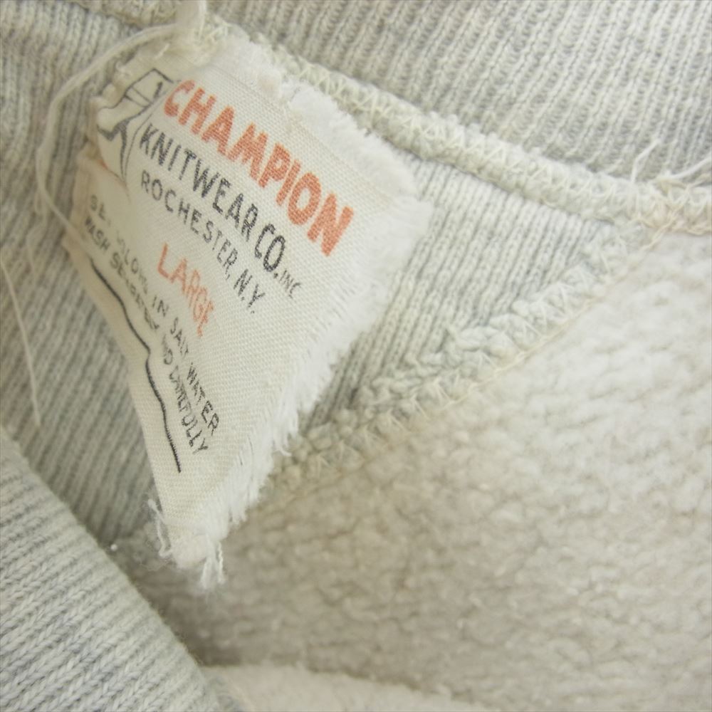 Champion チャンピオン ヴィンテージ 40s プリティー ランナーズタグ 一枚仕立て 一枚袖 クルーネック スウェット グレー系 L【中古】