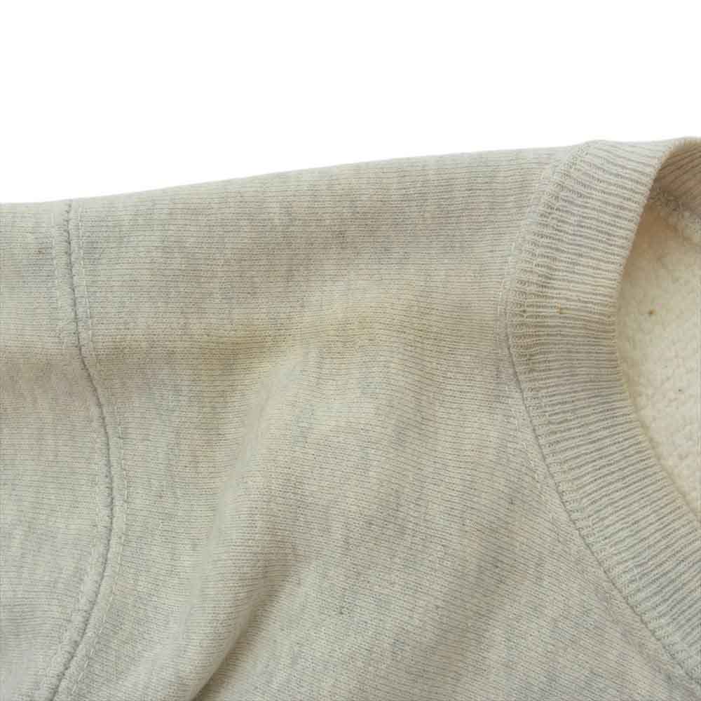 Champion チャンピオン ヴィンテージ 70s 単色タグ 前期 US NAVY  プリント リバースウィーブ クルー スウェット グレー系 S【中古】