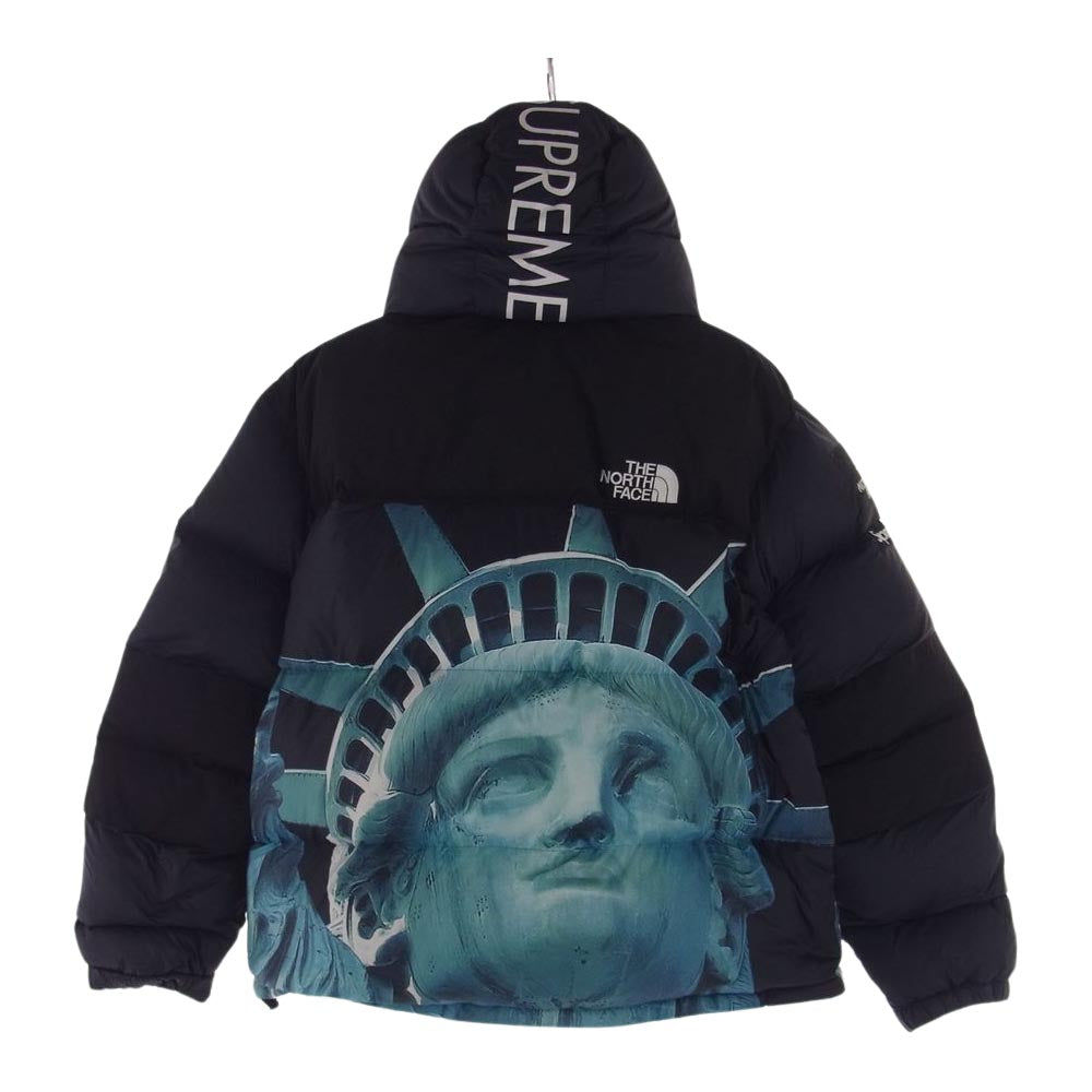 Supreme シュプリーム THE NORTH FACE ノースフェイス 国内正規品 19AW ND91901I Statue of Liberty Baltoro Jacket バルトロ ジャケット  ネイビー系 ライトブルー系 M【中古】