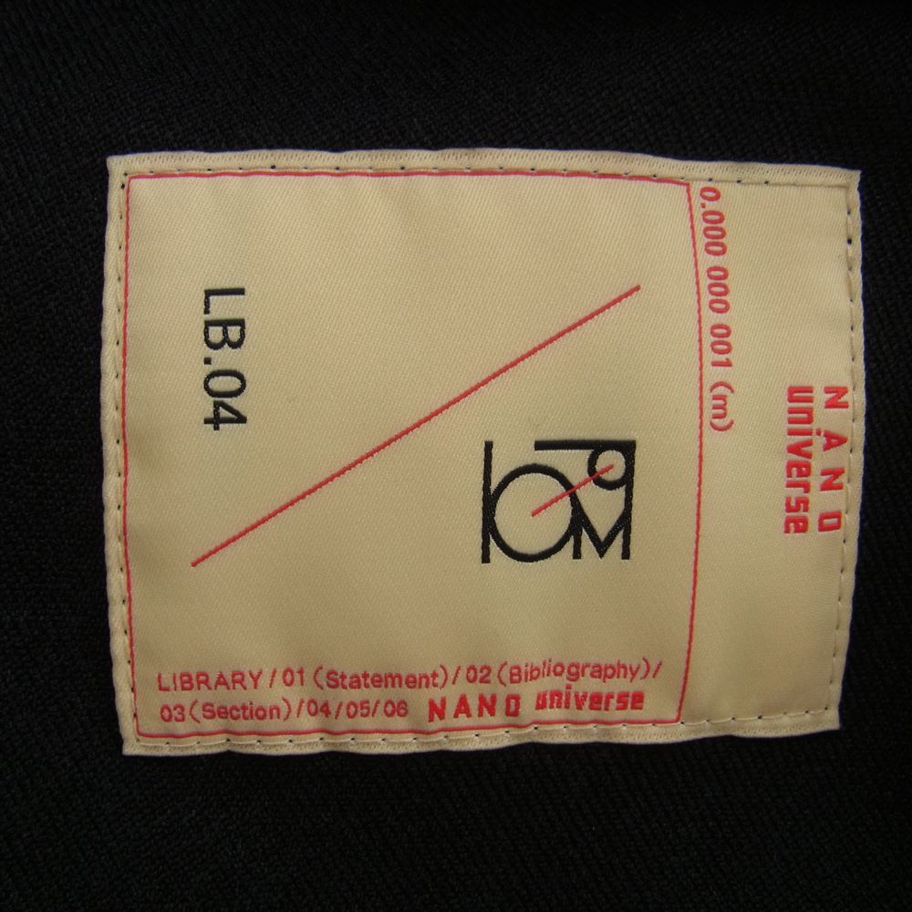 nano universe ナノユニバース 672-2216202 672-2227216 テックツイル 2B ジャケット テーパードパンツ セットアップ ブラック系 L【中古】