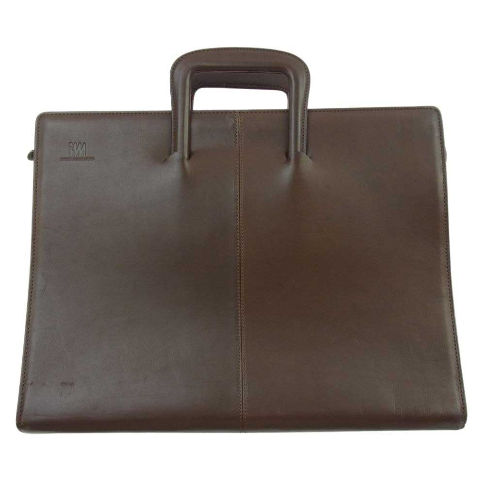 ISSEY MIYAKE イッセイミヤケ オールド MIYAKE DESIGN STUDIO レザー ブリーフケース ビジネスバッグ ブラウン系【中古】