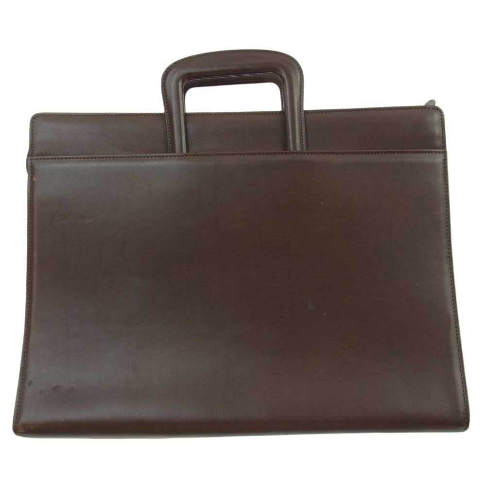 ISSEY MIYAKE イッセイミヤケ オールド MIYAKE DESIGN STUDIO レザー ブリーフケース ビジネスバッグ ブラウン系【中古】
