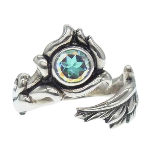 BIZARRE ビザール ミスティック エンジェル シルバー ストーン リング シルバー系 18号【中古】