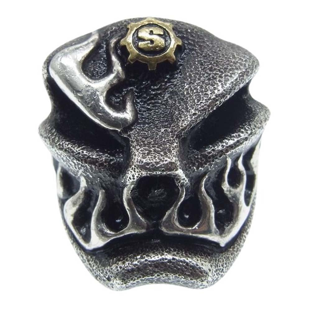 STARLIN GEAR スターリンギア ギャランティ付属 パンチャー スピットフィア w/テクスチャー ブラスSギア ロゴ リング シルバー系 24号【中古】