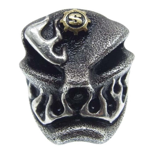 STARLIN GEAR スターリンギア ギャランティ付属 パンチャー スピットフィア w/テクスチャー ブラスSギア ロゴ リング シルバー系 24号【中古】