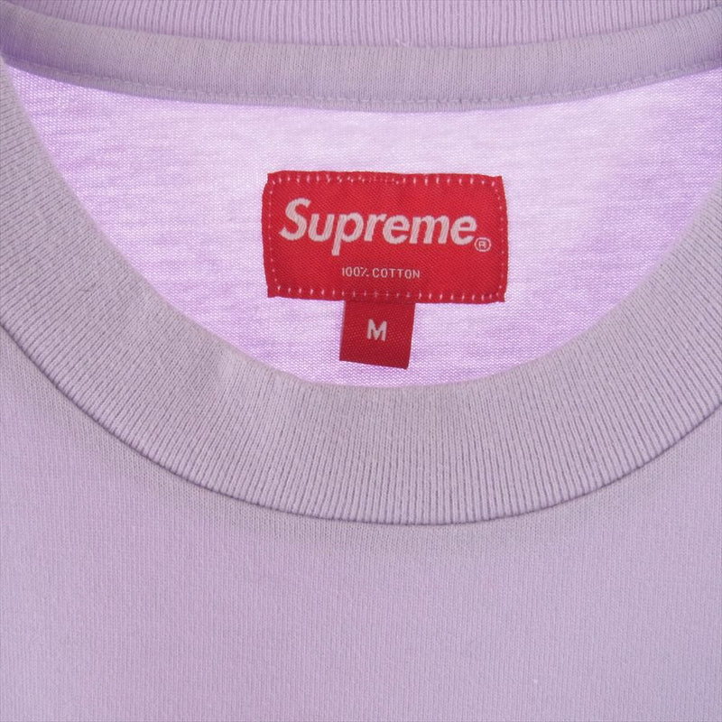 Supreme シュプリーム 21AW Small Box Tee ＃A スモールボックス ミニロゴ ワッペン 半袖 Tシャツ ラベンダー M【中古】