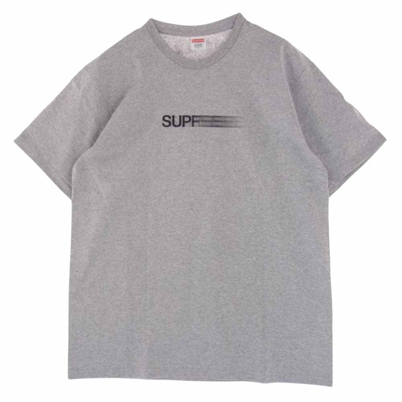 Supreme シュプリーム 23SS Motion Logo Tee モーションロゴ 半袖 プリント Tシャツ グレー グレー系 L【極上美品】【中古】