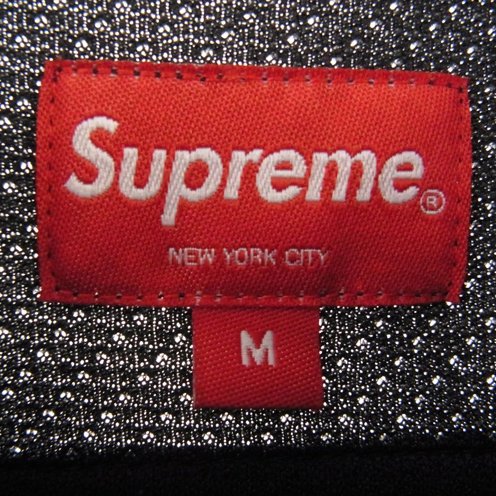 Supreme シュプリーム 22SS Faux Croc Football Jersey フットボール ジャージ ロゴワッペン Vネック 半袖 Tシャツ カットソー ブラック系 M【美品】【中古】
