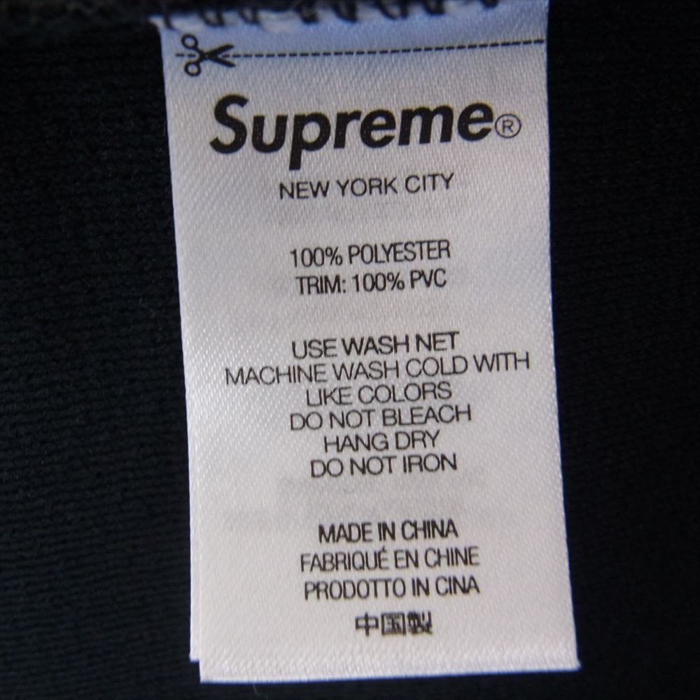 Supreme シュプリーム 22SS Faux Croc Football Jersey フットボール ジャージ ロゴワッペン Vネック 半袖 Tシャツ カットソー ブラック系 M【美品】【中古】