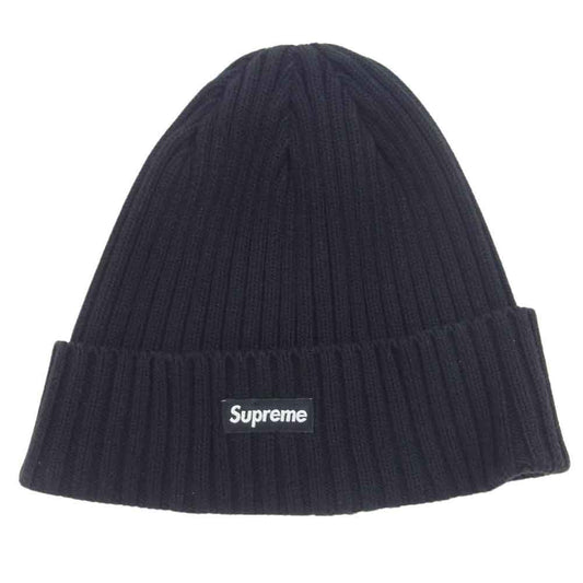 Supreme シュプリーム 22SS Overdyed Ribbed Beanie オーバーダイ リブビーニー スモールボックスロゴ コットンニット キャップ ブラック系【中古】