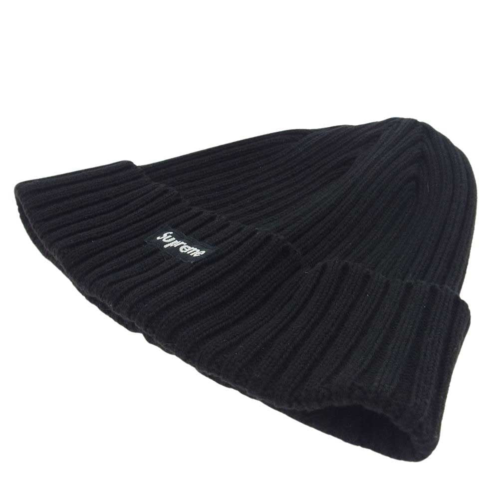 Supreme シュプリーム 22SS Overdyed Ribbed Beanie オーバーダイ リブビーニー スモールボックスロゴ コットンニット キャップ ブラック系【中古】