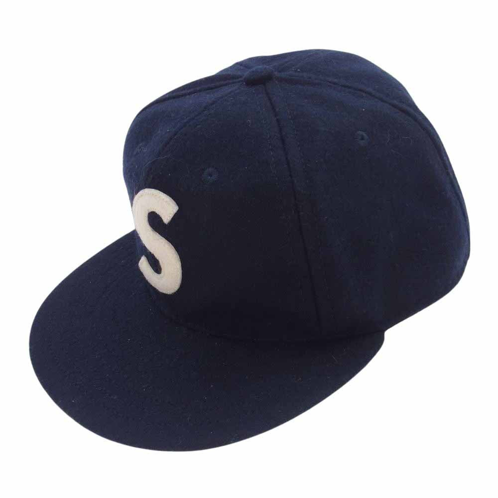 Supreme シュプリーム 23SS ebbets s logo fitted 6-panel エベッツ フィールド Sロゴ 6 パネル キャップ 帽子 ネイビー系 7 5/8【中古】