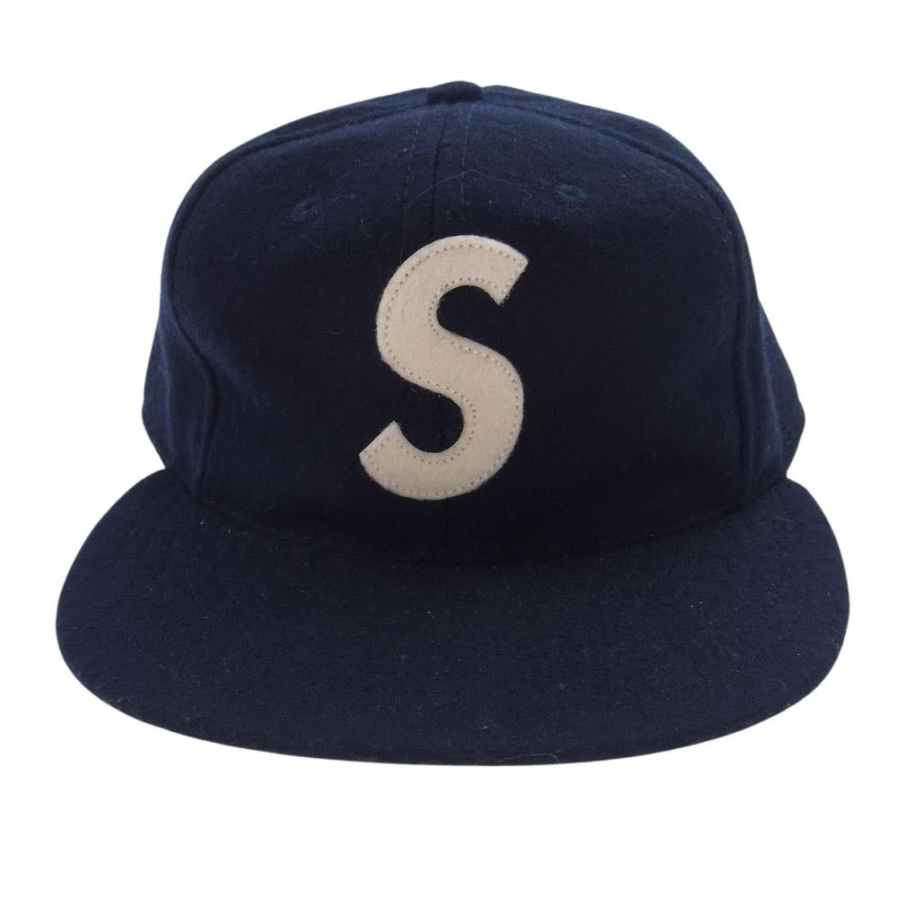 Supreme シュプリーム 23SS ebbets s logo fitted 6-panel エベッツ フィールド Sロゴ 6 パネル キャップ 帽子 ネイビー系 7 5/8【中古】