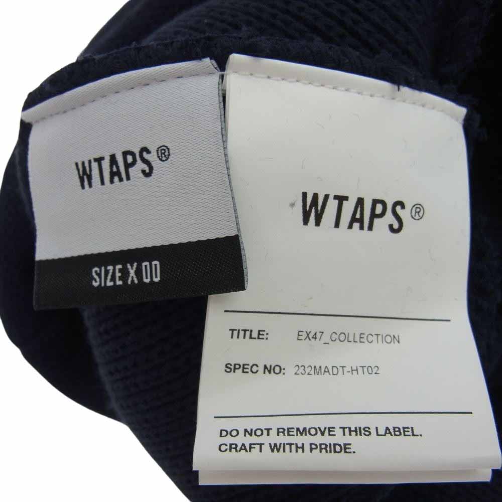 WTAPS ダブルタップス 23AW 232MADT-HT02 Beanie 02 / CTPL. Coolmax. Fortless クールマックス ビーニー ニット キャップ ネイビー系【中古】