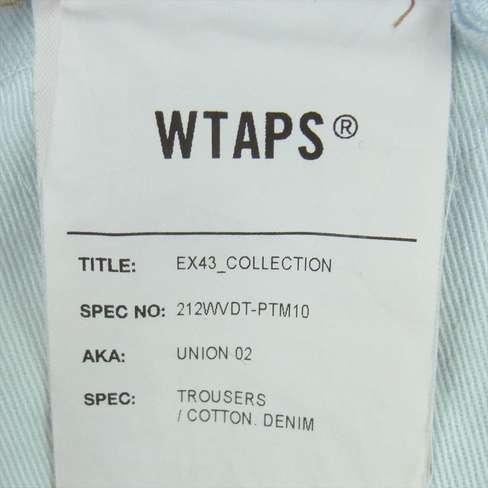 WTAPS ダブルタップス 21AW 212WVDT-PTM10 UNION 02 TROUSERS トラウザーズ デニム パンツ インディゴブルー系 03【中古】