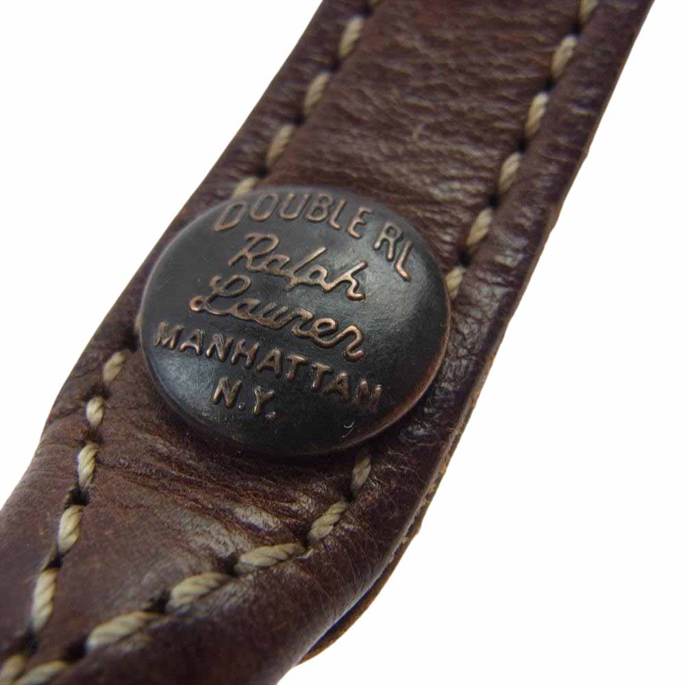 RRL ダブルアールエル レザー ウォレット コード ブラウン系【中古】