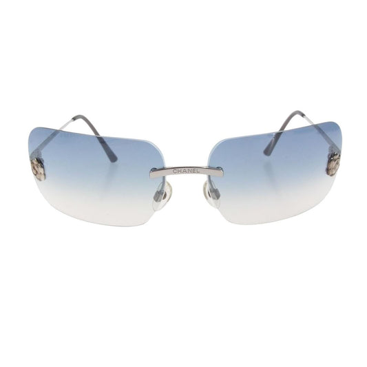 CHANEL シャネル 4085 カメリア ロゴ刻印 グラデーション サングラス グレー系【中古】