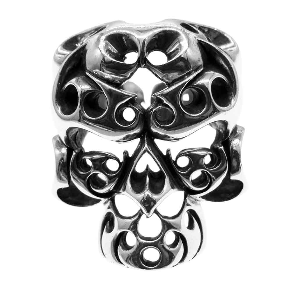 TENDERLOIN テンダーロイン T-SKULL RING SILVER ボルネオ スカル リング シルバー系 16号【中古】