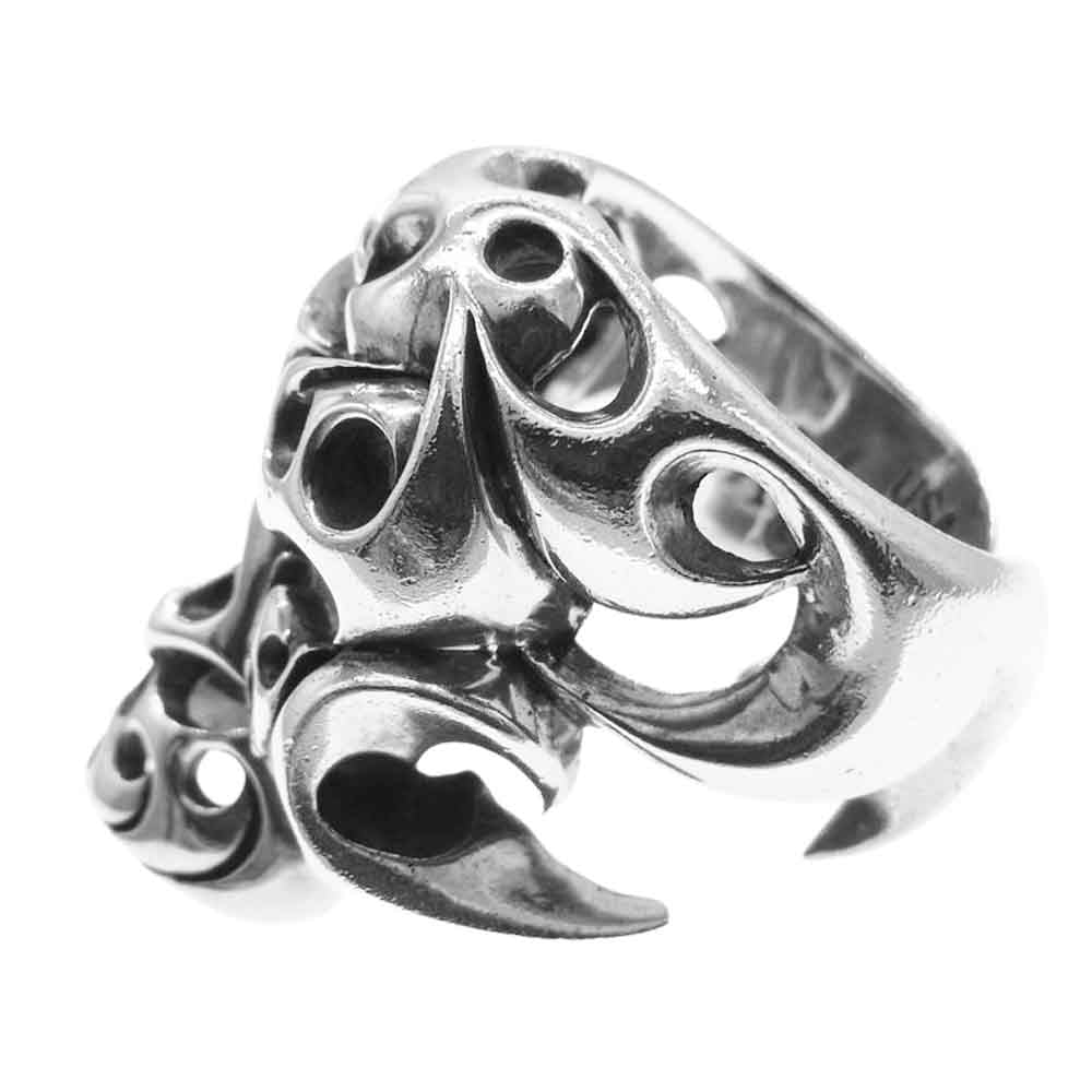 TENDERLOIN テンダーロイン T-SKULL RING SILVER ボルネオ スカル リング シルバー系 16号【中古】