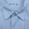 PORTER CLASSIC ポータークラシック  ROLL UP STRIPE SHIRT ロールアップ ストライプ 長袖 シャツ ブルー系 L【中古】