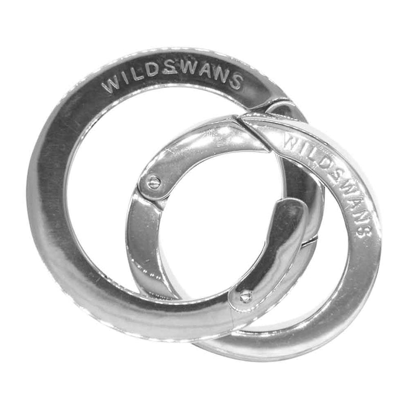 WILDSWANS ワイルドスワンズ round key ring Sサイズ Mサイズ セット ラウンド カラビナ キー リング シルバー系【中古】