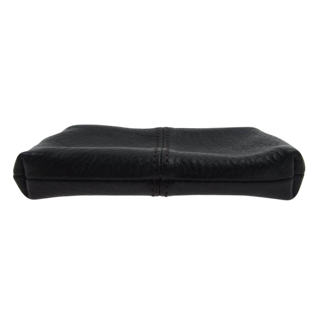 ラストクロップス  Pouch Small Tigri レザー ポーチ チグリ BADALASSI CARLO社 バダラッシカルロ社 ブラック系【中古】