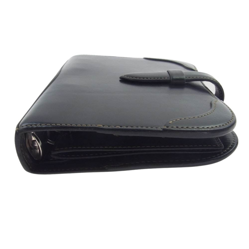 WILDSWANS ワイルドスワンズ SADDLE PULL UP Bible サドルアップ バイブル システム バインダー 手帳 ブラック系【中古】