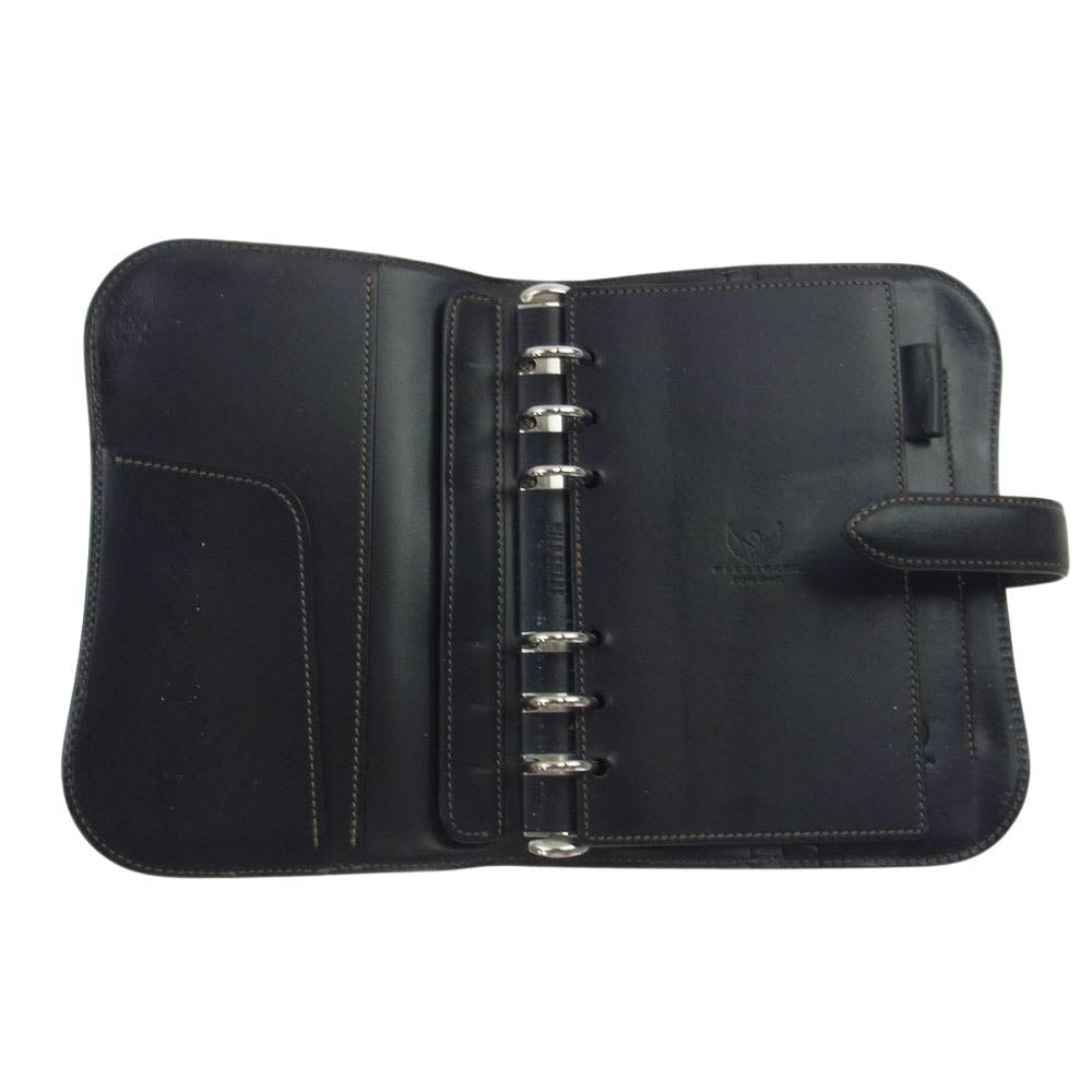 WILDSWANS ワイルドスワンズ SADDLE PULL UP Bible サドルアップ バイブル システム バインダー 手帳 ブラック系【中古】