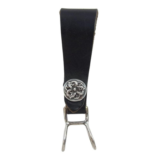CHROME HEARTS クロムハーツ（原本無） BELT LOOP ケルティック ボタン ベルト ループ ブラック系【中古】
