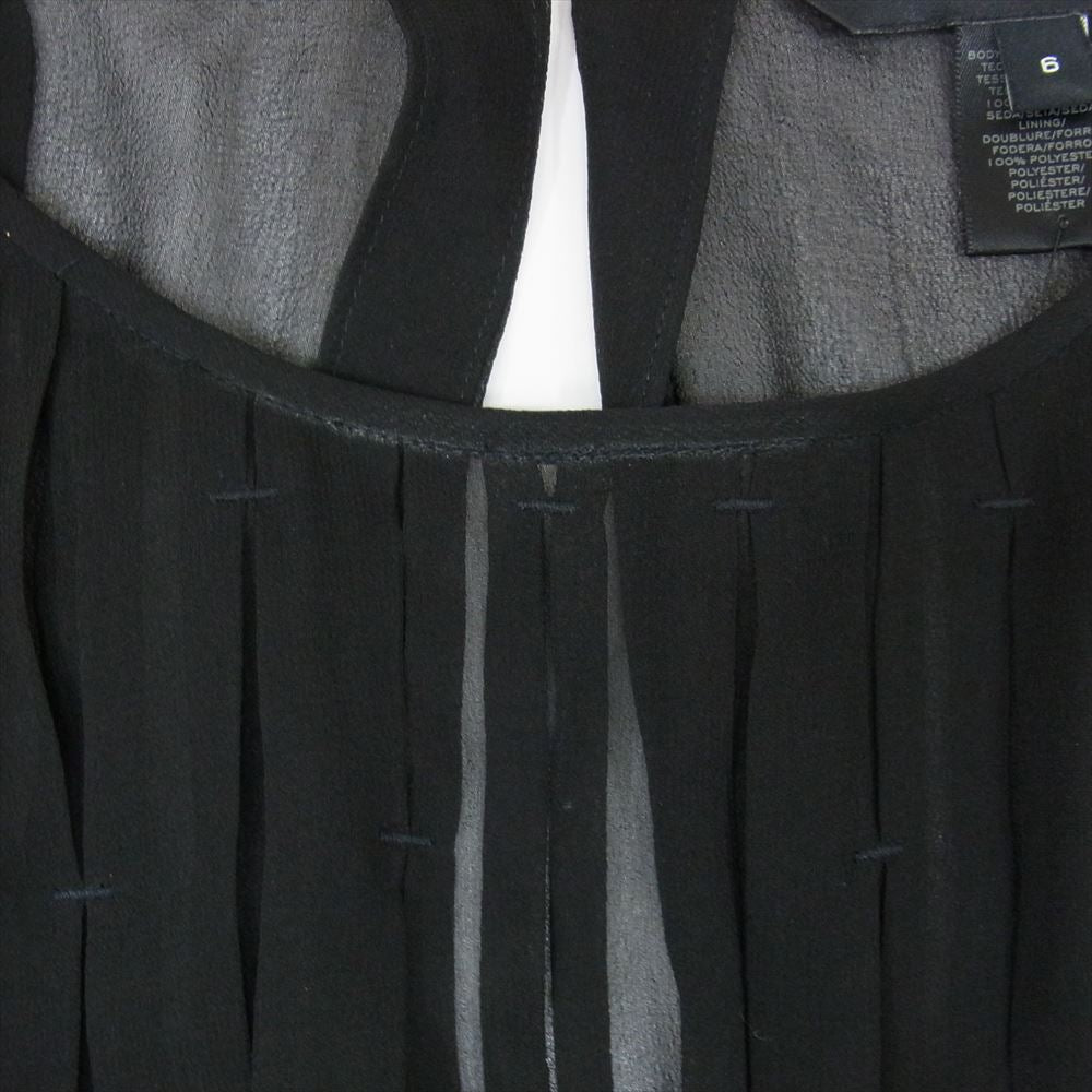MARC BY MARC JACOBS マークバイマークジェイコブス シルク100％ シースルー シルクシフォン シアー ワンピース ブラック系 6【中古】