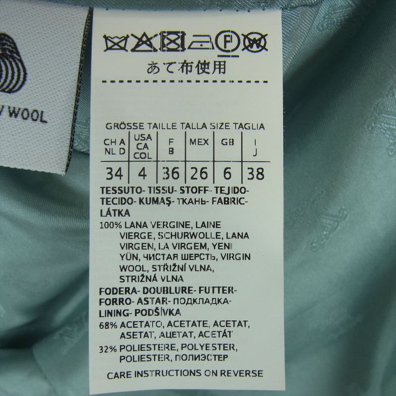 MAX MARA マックスマーラ 104106116 イタリア製 ダブルブレスト 6B テーラード ジャケット ライトブルー系 グレイッシュライトブルー系 38【中古】