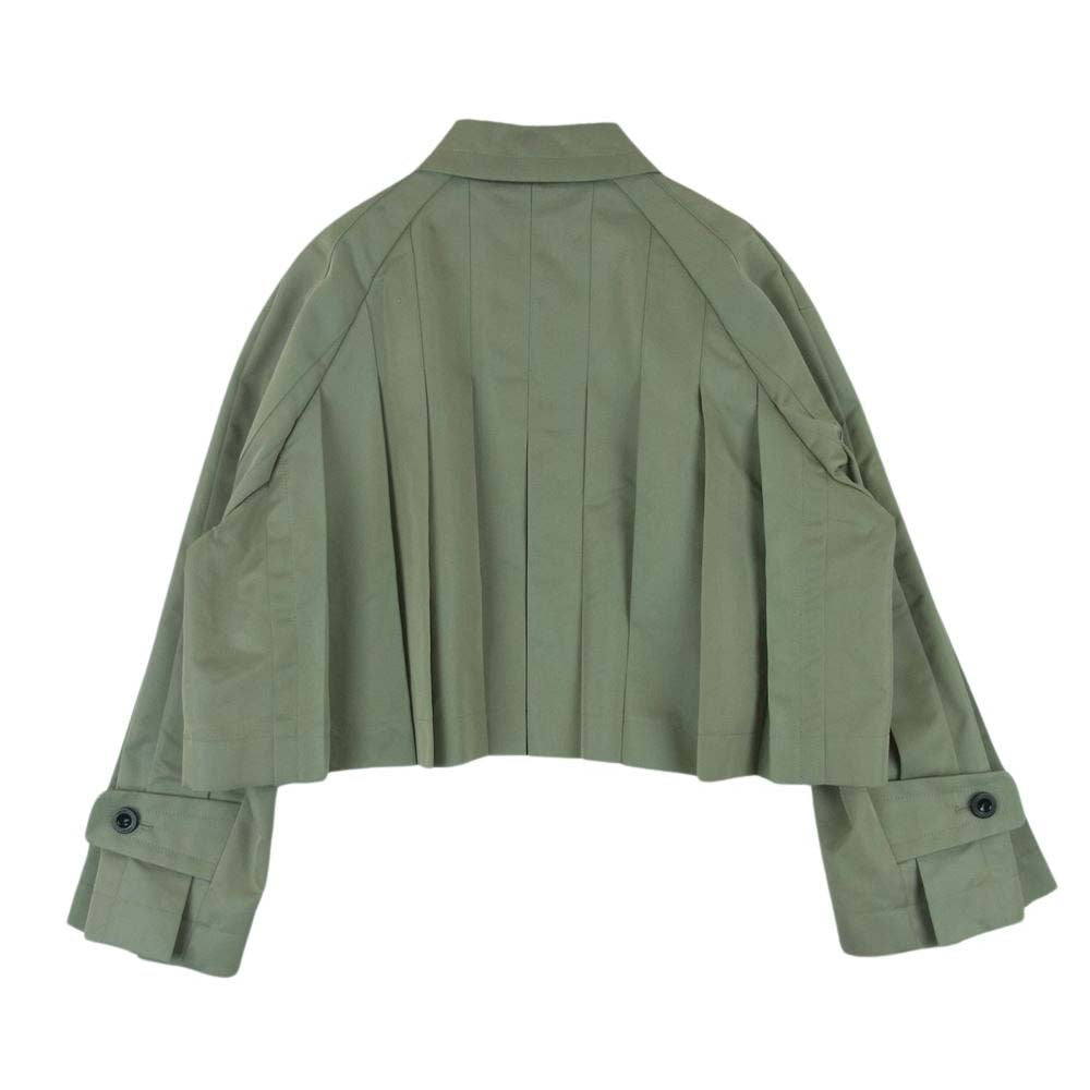 Sacai サカイ 23SS 23-06439 Cotton Gabardine Blouson コットン ギャバジン タック ジャケット グレー系 1【中古】
