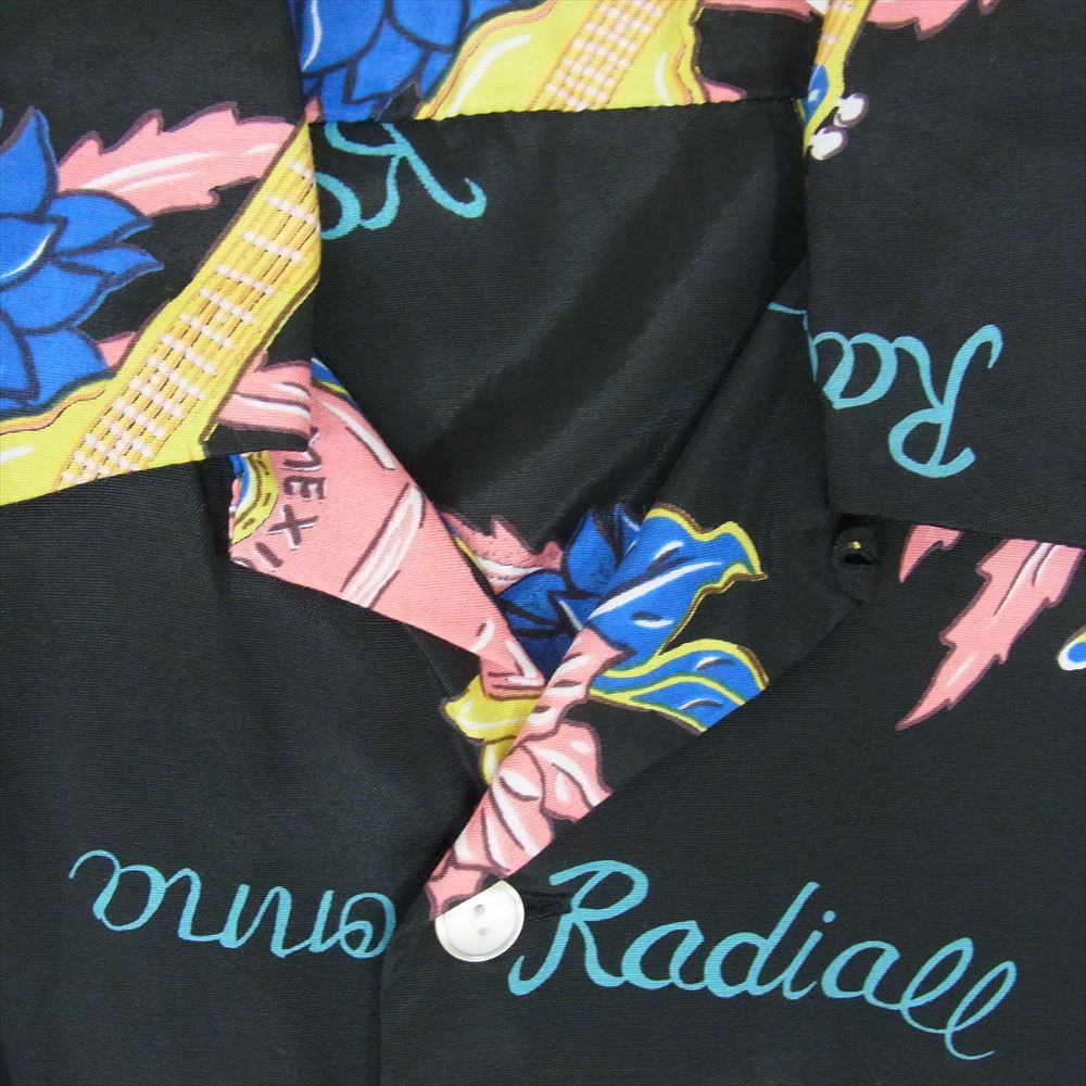 RADIALL ラディアル RAD-13SS-SH008 VALENS RAYON ALOHA SHIRT レーヨン 半袖 総柄 アロハ シャツ ブラック系 S【中古】