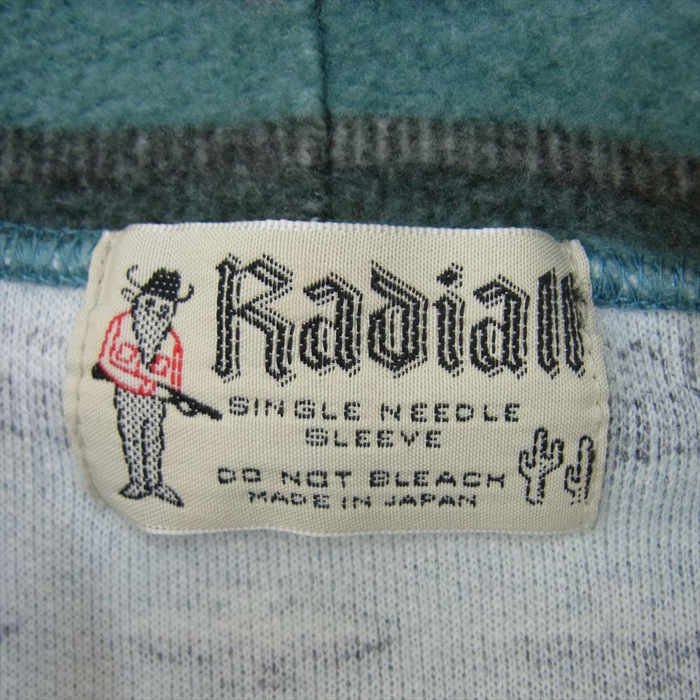 RADIALL ラディアル 総柄 ネイティブ柄 ジップアップ パーカー ブルー系 M【中古】