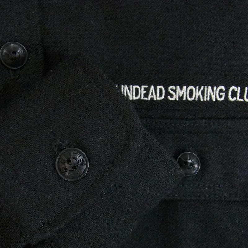 RADIALL ラディアル RAD-13AW-SH014 UNDEAD SMOKING CLUB ワーク 長袖 シャツ ジャケット ブラック系 S【中古】